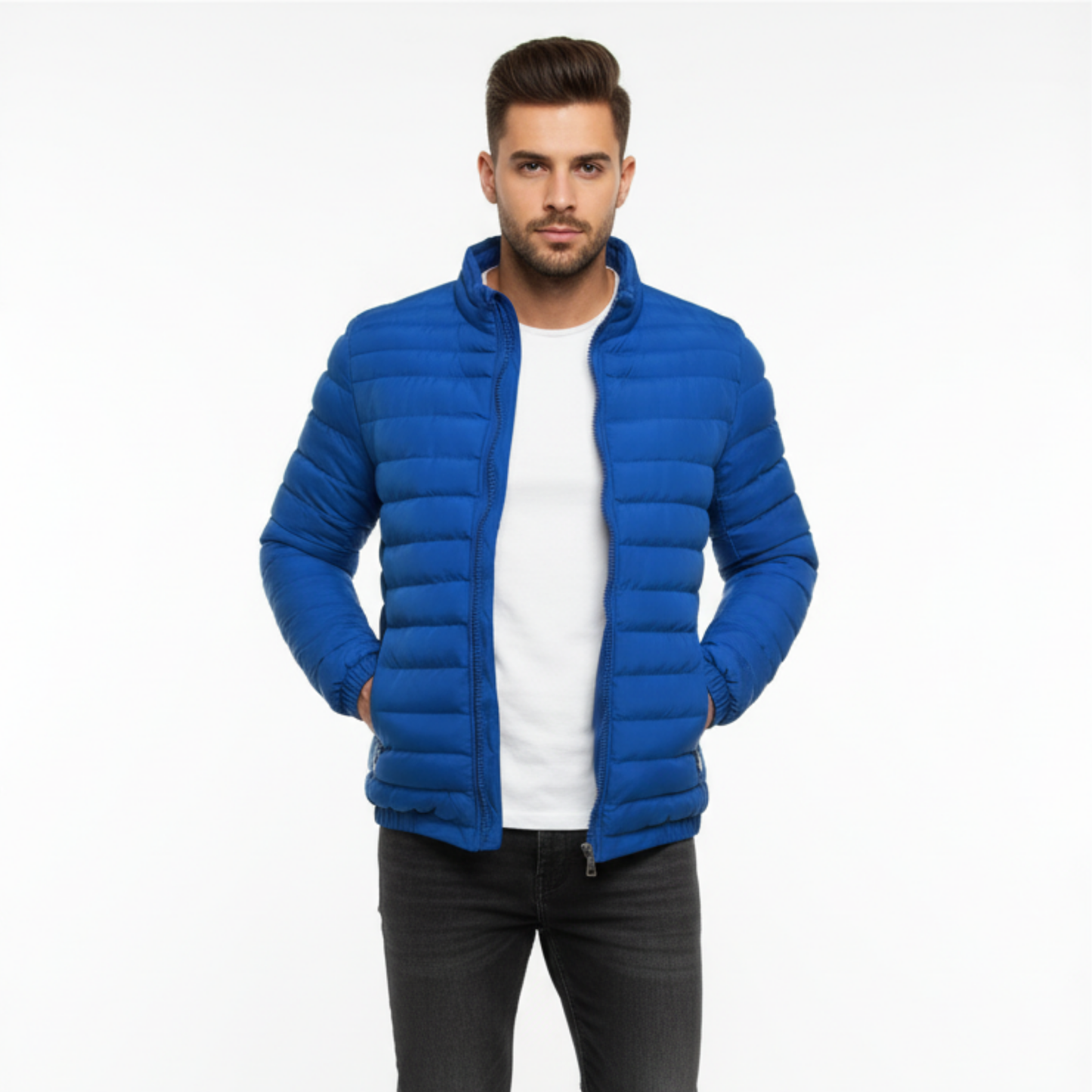 Crimson Core Puffer Jacket | Modern Streetwear Winterwear
