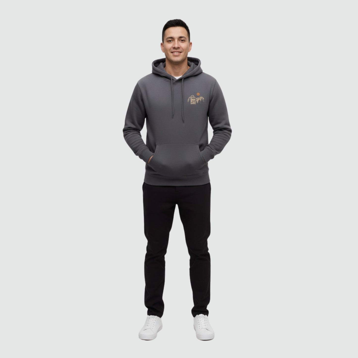 Sunset Embroidered Hoodie | Men's Angler Sweatshirt