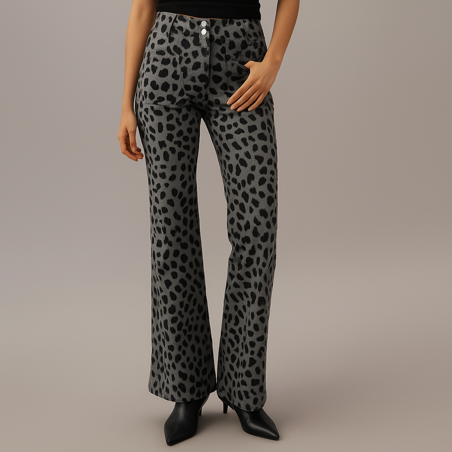 Wild Dots Flared Pants | Trendy Printed Women’s Bottoms