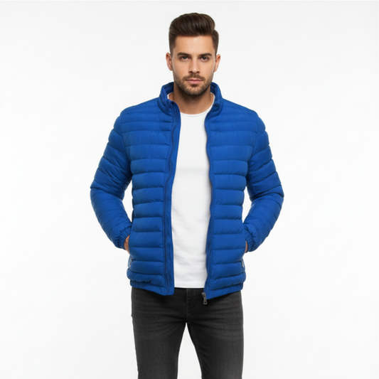 Crimson Core Puffer Jacket | Modern Streetwear Winterwear