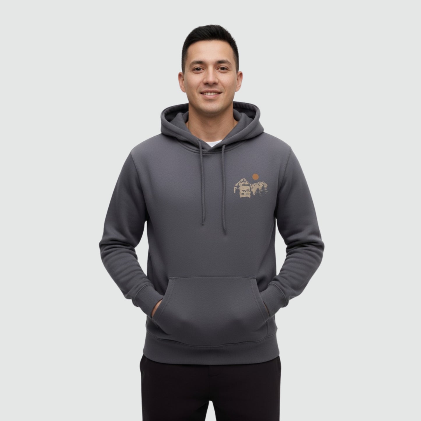 Sunset  Embroidered Hoodie | Men's Angler Sweatshirt