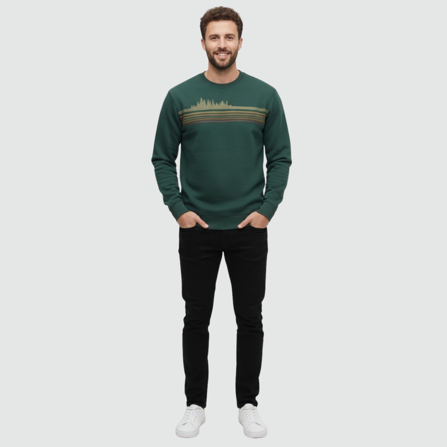 Retro TreeLine Crew Sweatshirt | Vintage-Inspired Streetwear